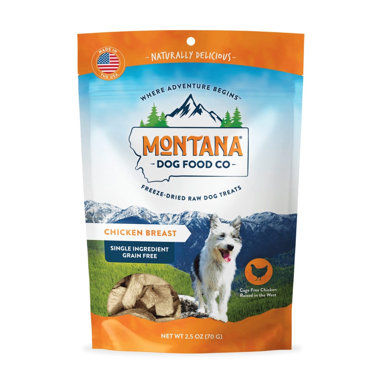 40% OFF with Code: MDF40 - Montana Dog Food Co Freeze Dried Chicken Breast Dog Treats, 2.5oz