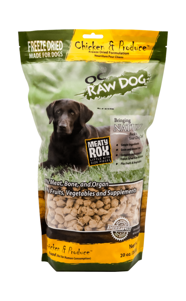OC Raw Chicken & Produce Freeze Dried Dog Food