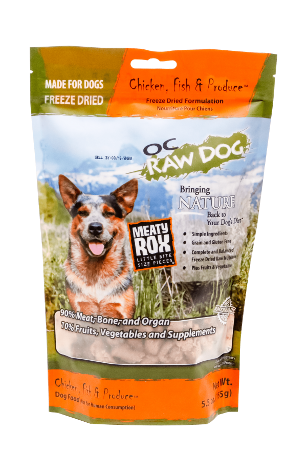 OC Raw Chicken, Fish & Produce Freeze Dried Dog Food