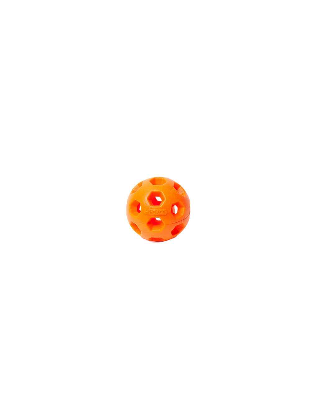 N GAGE Active Ball Interactive Rubber Dog Toy, Orange