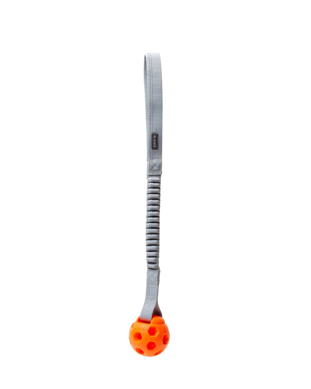 N GAGE Active Bungee Handler Interactive Rubber Dog Toy, Orange