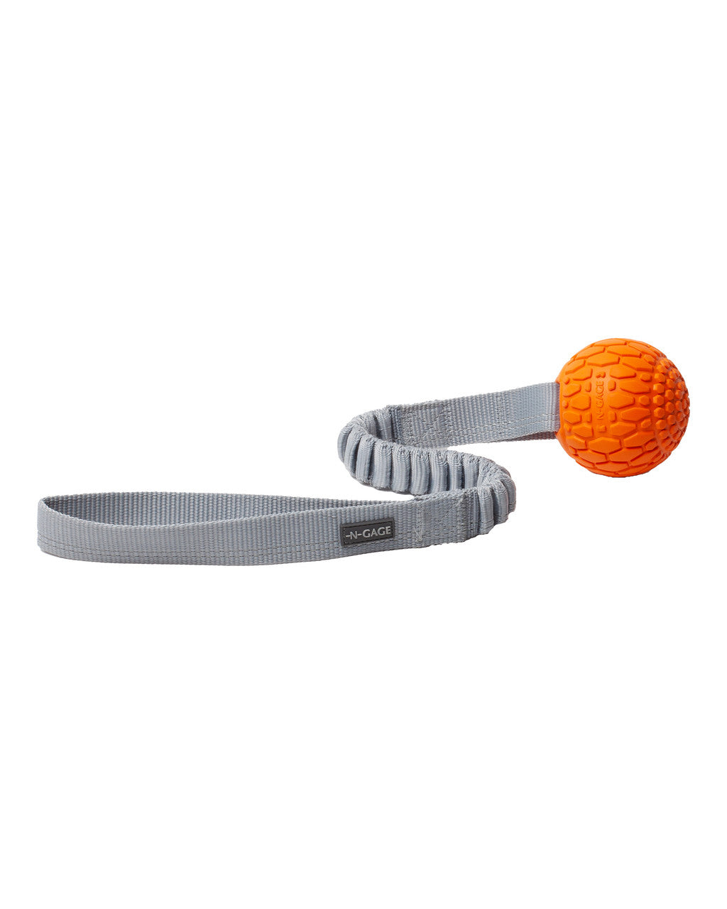 N GAGE Classic Bungee Handler Interactive Rubber Dog Toy, Orange