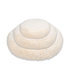 HuggleHounds HuggleFleece Pouf Dog Bed, Natural