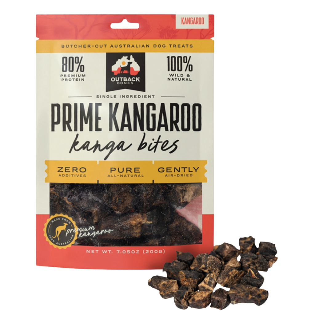 Outback Bones Prime Kangaroo Kanga Bites Jerky Dog Treats, 7.05oz