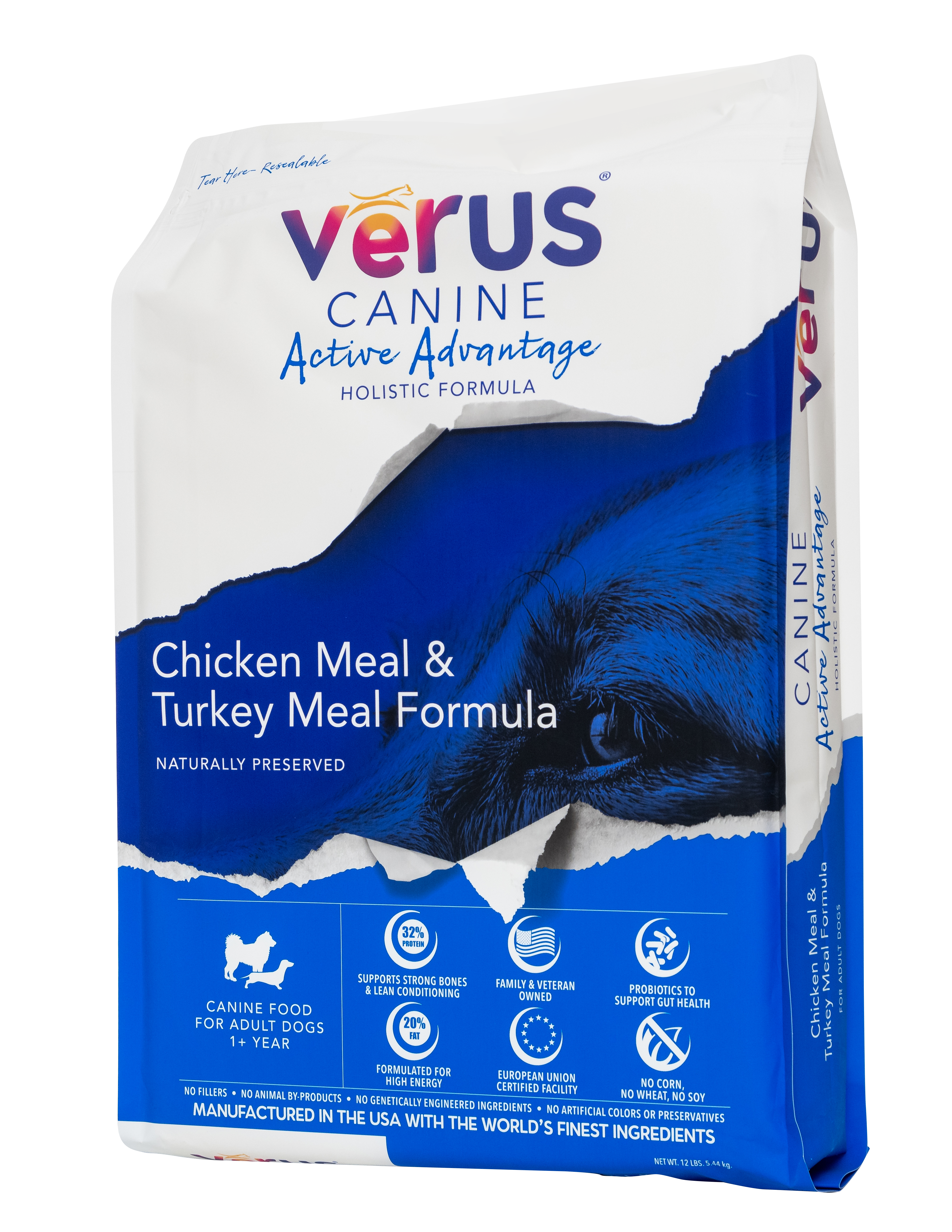 Verus Canine Active Advantage Chicken Meal & Brown Rice Formula Dry Dog Food