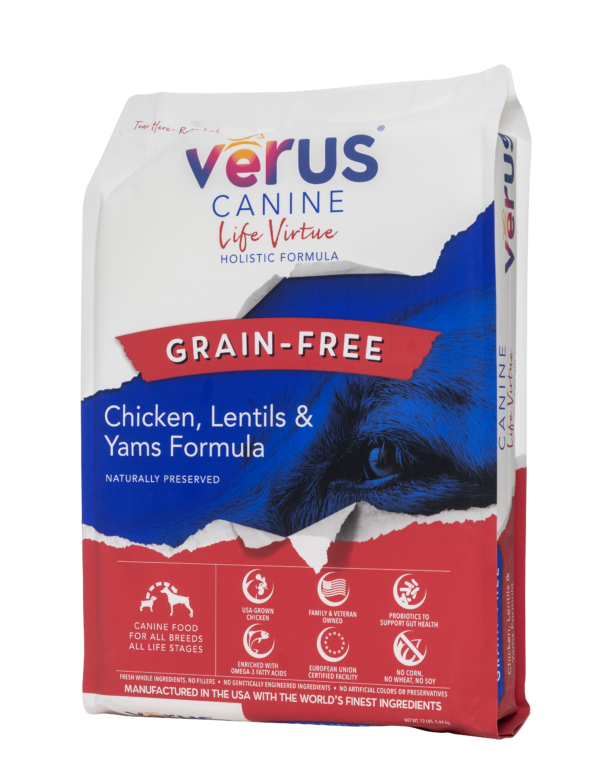 Verus Life Canine Grain Free Virtue Chicken, Lentils & Yams Formula Dry Dog Food