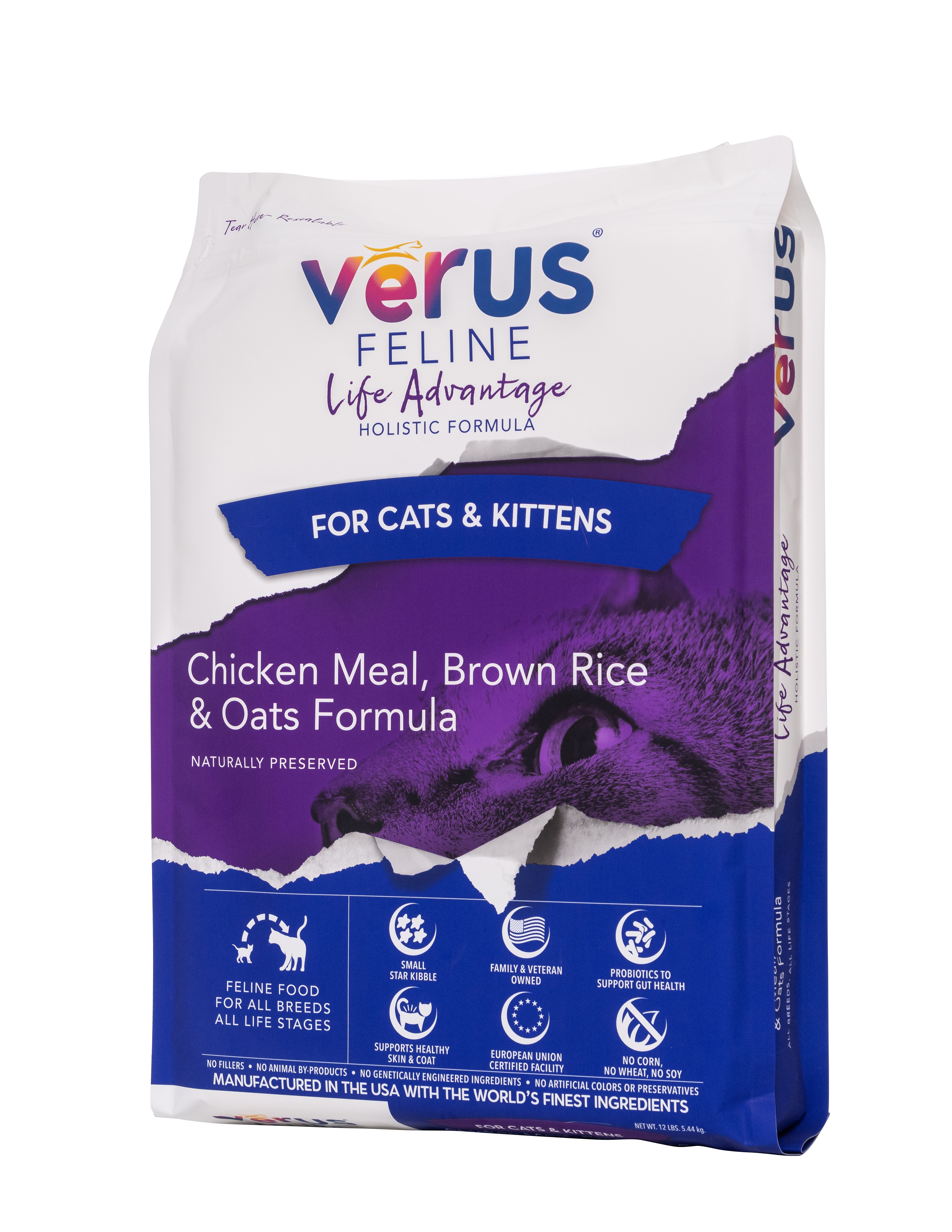 Verus Feline Life Advantage Chicken Meal & Brown Rice Formula Dry Cat Food