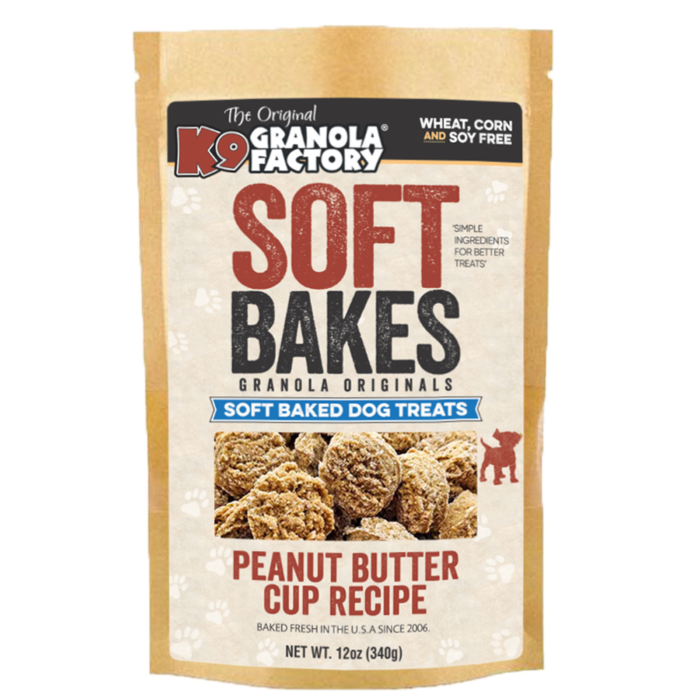 K9 Granola Factory Soft Bakes Dog Treats, Peanut Butter Cup