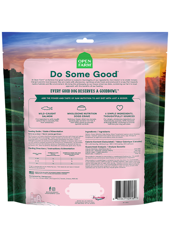 Open Farm GoodBowl Wild-Caught Salmon Recipe Freeze Dried Raw Dog Food Topper