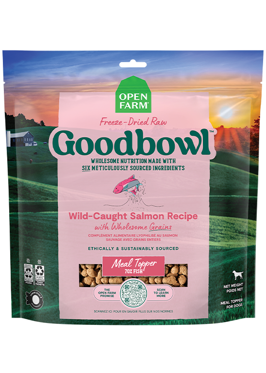 Open Farm Good Bowl Wild-Caught Salmon Recipe Freeze Dried Raw Dog