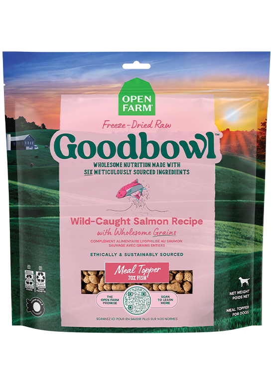 Open Farm GoodBowl Wild-Caught Salmon Recipe Freeze Dried Raw Dog Food Topper