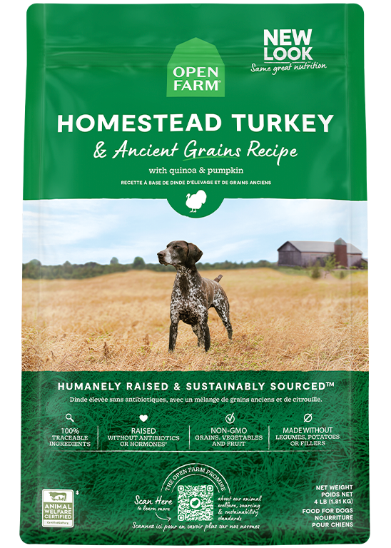 Open Farm Homestead Turkey and Ancient Grains Dry Dog Food