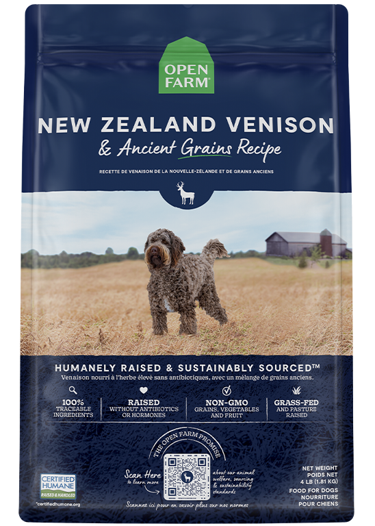 Open Farm New Zealand Venison Ancient Grains Dry Dog Food