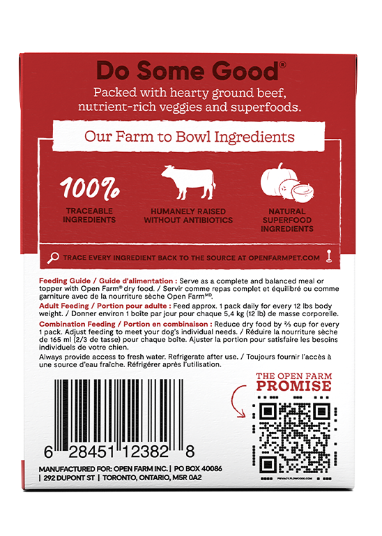 Open Farm Grass-Fed Beef Rustic Stew Wet Dog Food, 12/12.5oz