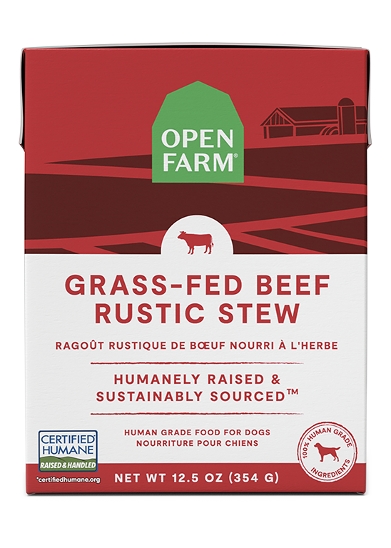 Open Farm Grass-Fed Beef Rustic Stew Wet Dog Food, 12/12.5oz