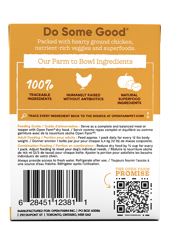 Open Farm Harvest Chicken Rustic Stew Wet Dog Food, 12/12.5oz