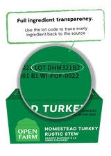 Open Farm Homestead Turkey Rustic Stew Wet Dog Food, 12/12.5oz