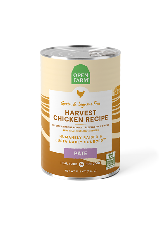 Open Farm Harvest Chicken Recipe Pate Wet Dog Food, 12/12.5oz