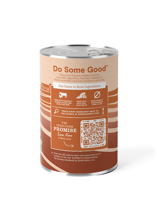 Open Farm Harvest Chicken & Grass-Fed Beef Recipe Pate Wet Dog Food, 12/12.5oz