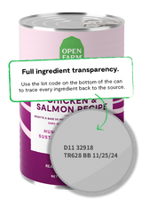 Open Farm Harvest Chicken & Salmon Recipe Pate Wet Dog Food, 12/12.5oz