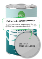 Open Farm Puppy Chicken & Salmon Recipe Pate Wet Dog Food, 12/12.5oz