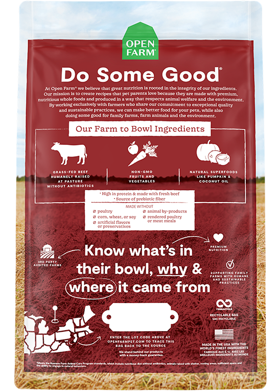 Open Farm Grass-Fed Beef Grain Free Dry Dog Food