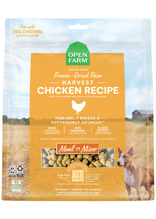 Open Farm Harvest Chicken Recipe Freeze Dried Raw Dog Food