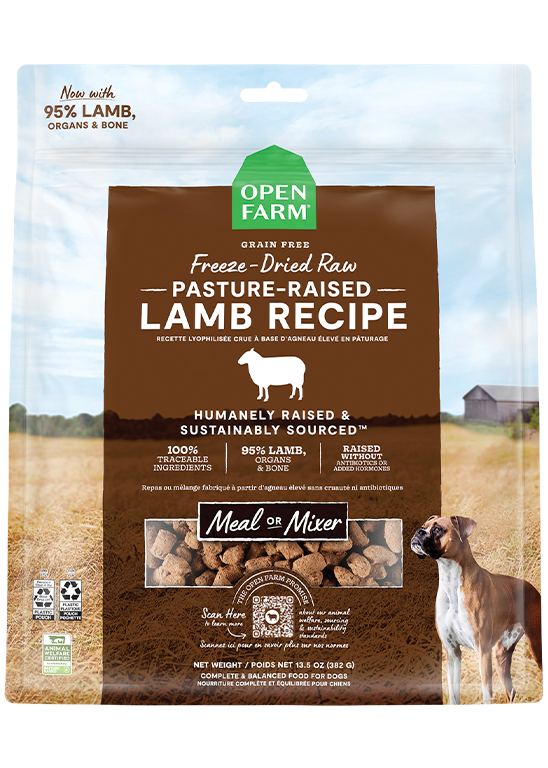 Open Farm Pasture-Raised Lamb Recipe Freeze Dried Raw Dog Food