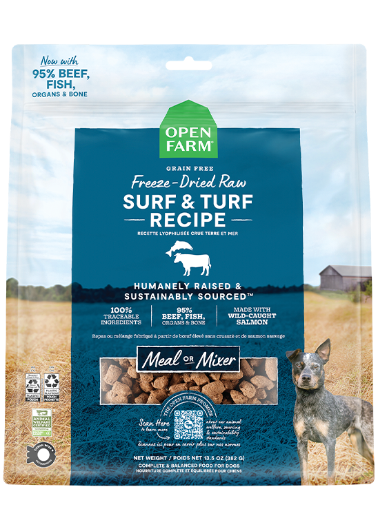 Open Farm Surf & Turf Recipe Freeze Dried Raw Dog Food