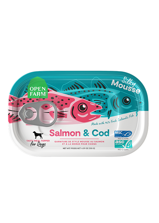 Open Farm Salmon & Cod Fish Food Topper For Dogs, 12/4.59oz