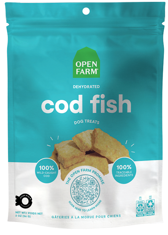 Open Farm Dehydrated Cod Jerky Dog Treat, 2oz