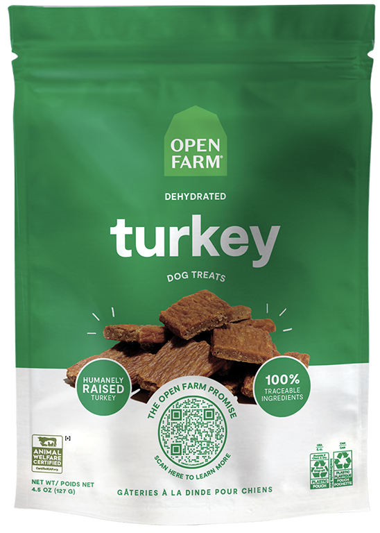 Open Farm Dehydrated Turkey Jerky Dog Treats, 4.5oz