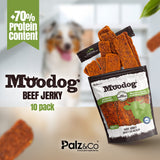 Palz&Co Moodog Beef Jerky Dog Treats, 10pk