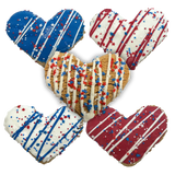 K9 Granola Factory Jumbo Heart Gourmet Cookie Dog Treat Patriotic 5pk