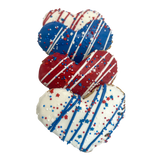 K9 Granola Factory Jumbo Heart Gourmet Cookie Dog Treat Patriotic 4pk
