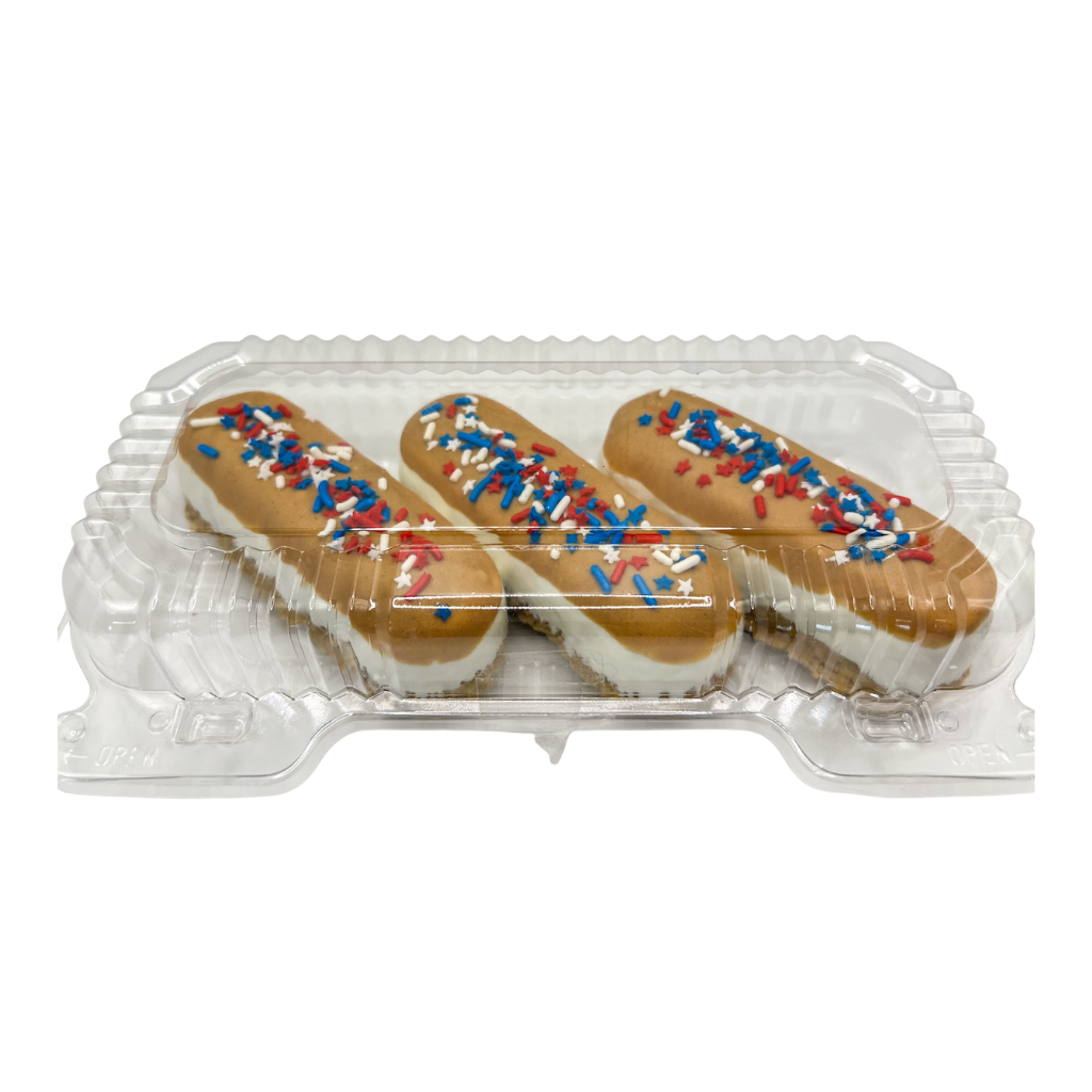 K9 Granola Factory Donut Shop Long Johns For Dogs, Patriotic Peanut Butter with Sprinkles, 15ct