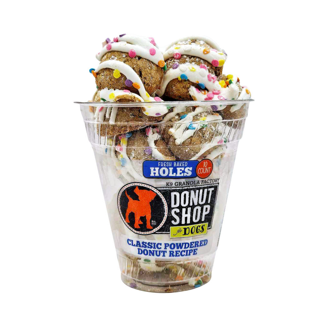 K9 Granola Factory Donut Shop Donut Holes For Dogs, Classic Powdered Recipe 15ct