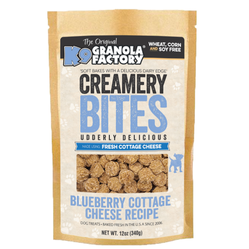 K9 Granola Factory Creamery BITES Dog Treats, Blueberry Cottage Cheese