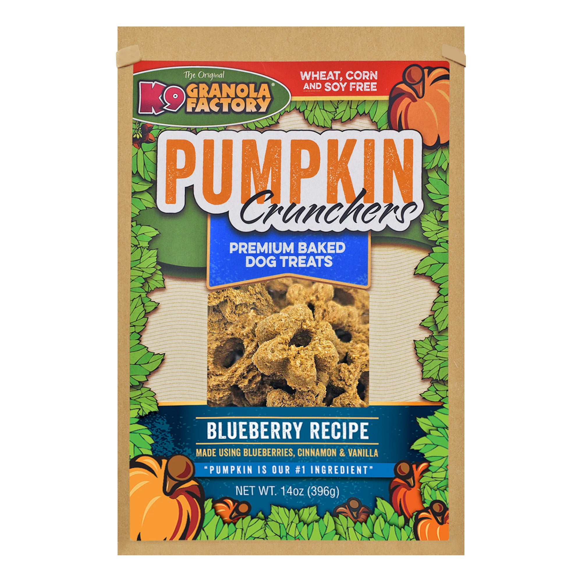 K9 Granola Factory Pumpkin Crunchers Dog Treats, Blueberry