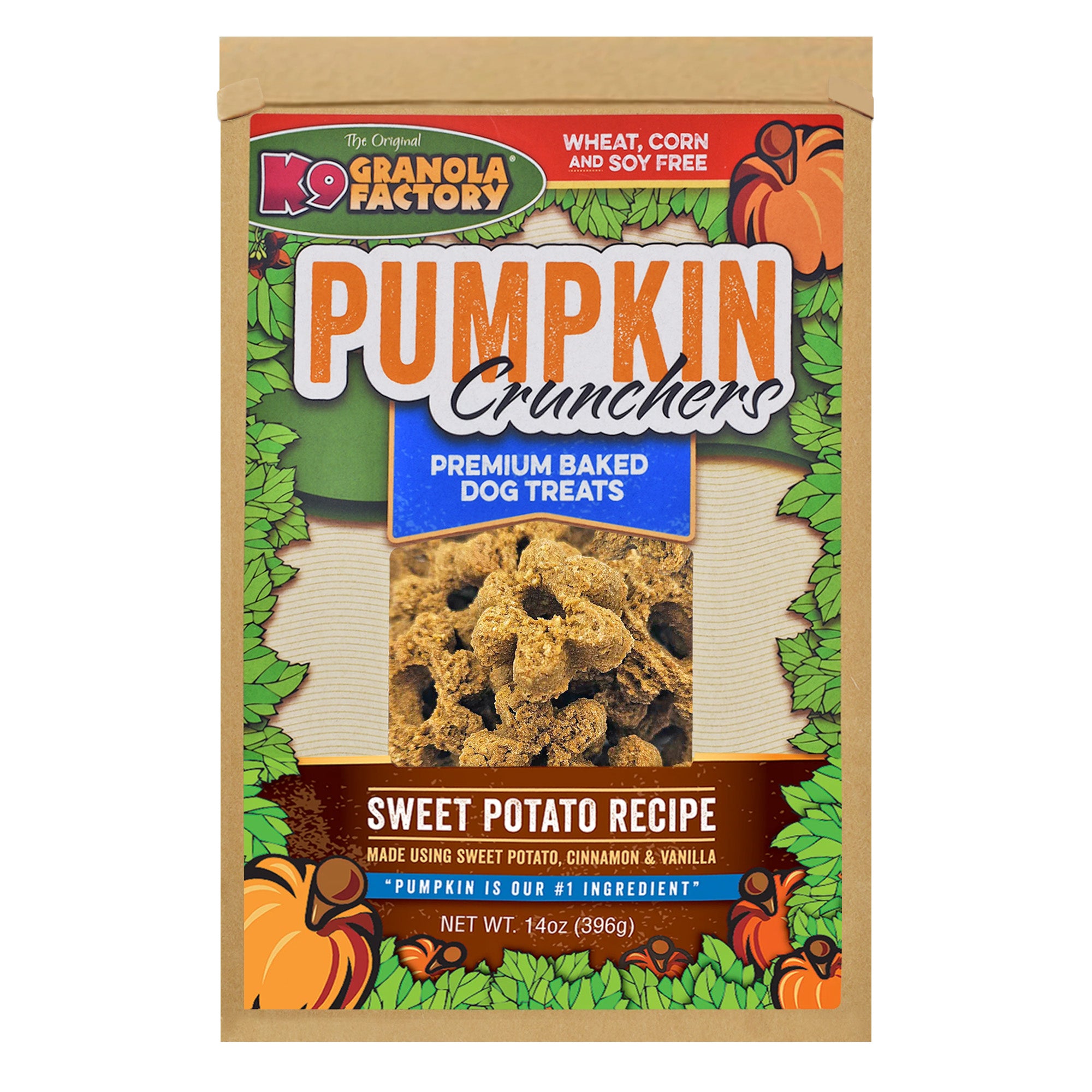 K9 Granola Factory Pumpkin Crunchers Dog Treats, Sweet Potato