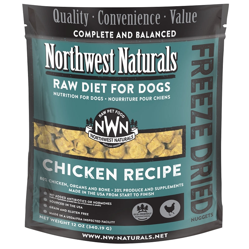 Northwest Naturals Chicken Nuggets Freeze Dried Dog Food, 12oz