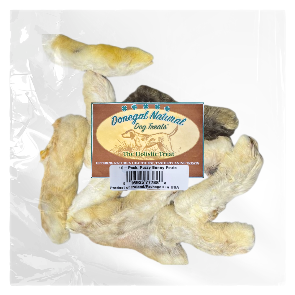 Donegal Natural Pet Treats Rabbit Foot with Fur Dog Treat