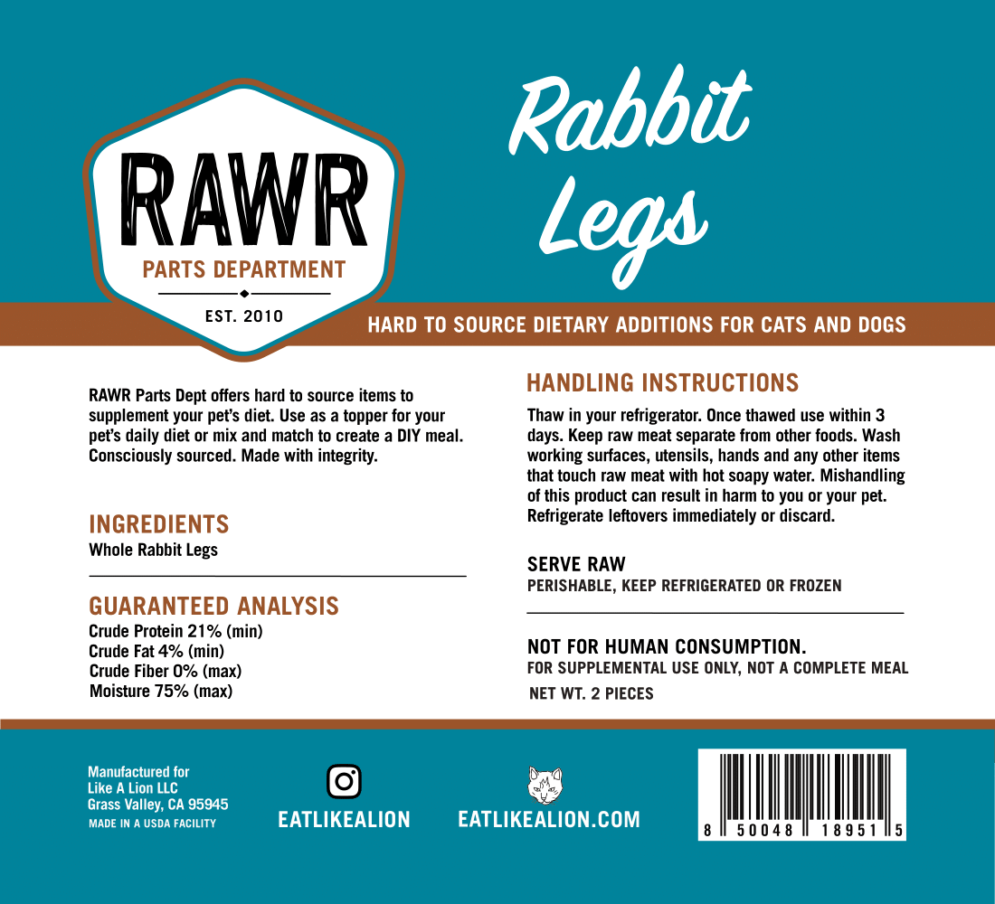 RAWR Frozen Parts Department Food Toppers and Treats for Dogs and Cats
