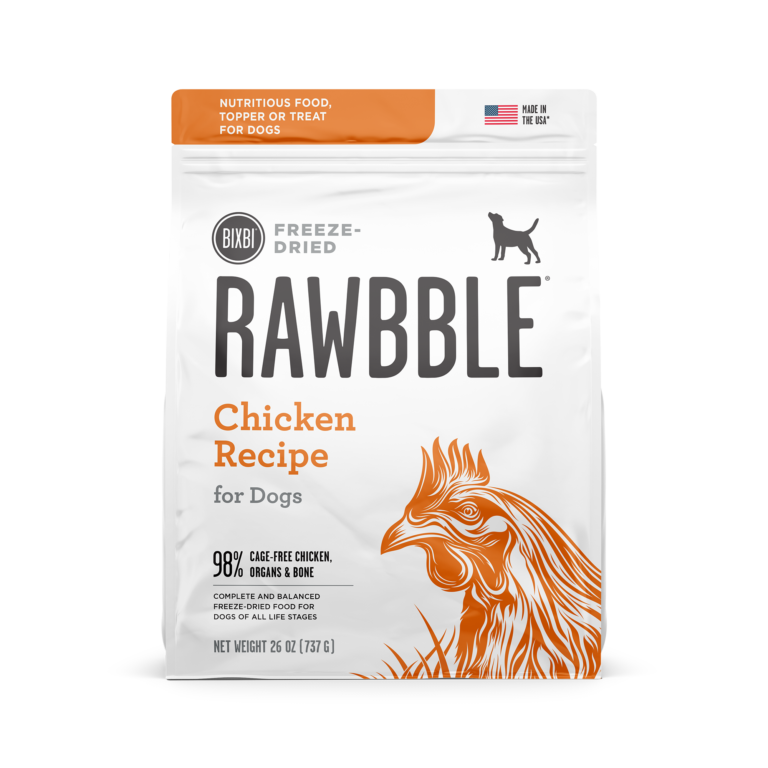 Bixbi Rawbble Chicken Recipe Freeze Dried Dog Food, 12oz
