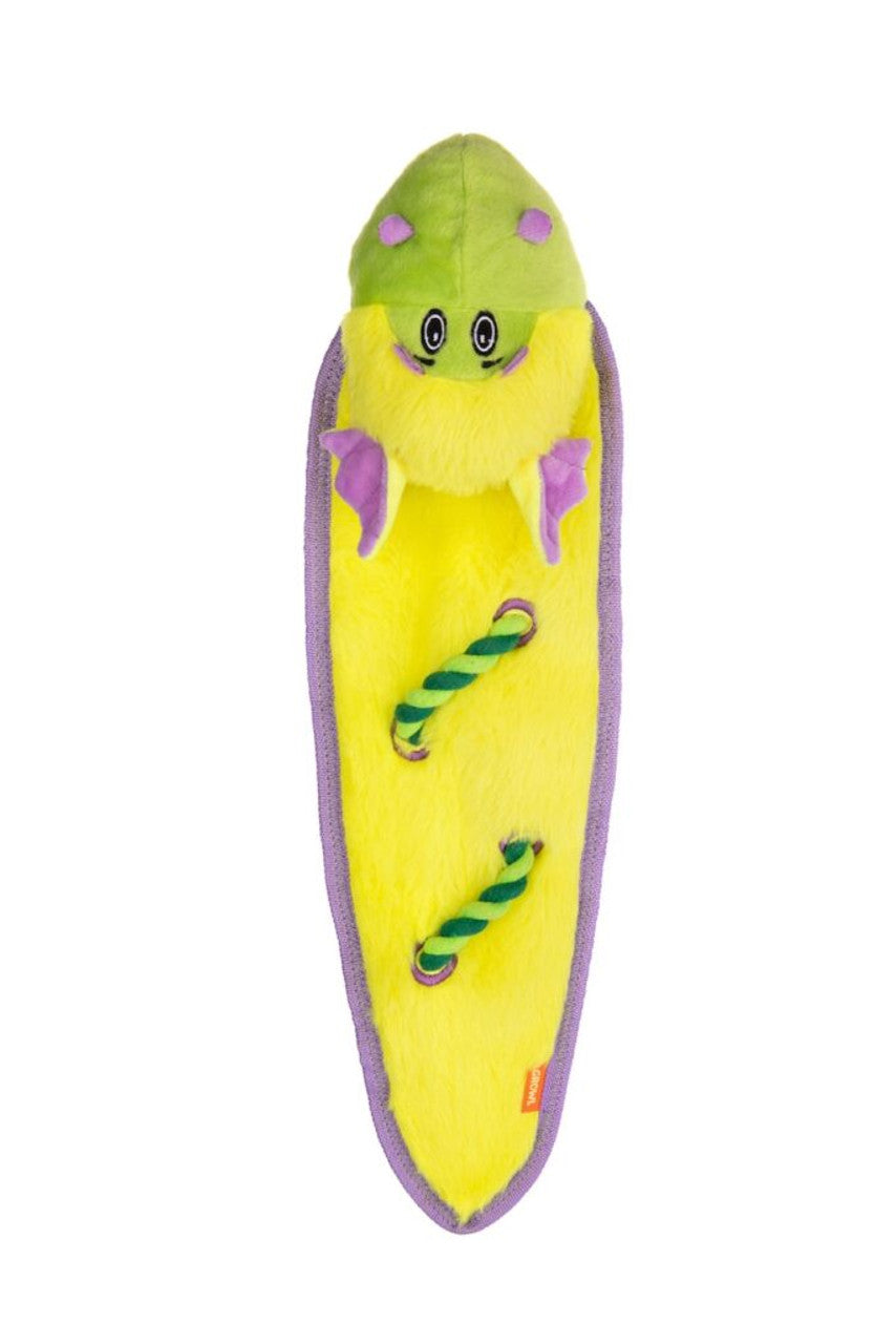 Growl Robusterz Plush Dog Toy, Yellow