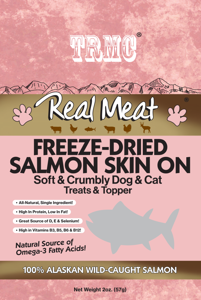 The Real Meat Company Freeze-Dried Salmon with Skin Dog Treats, 2oz