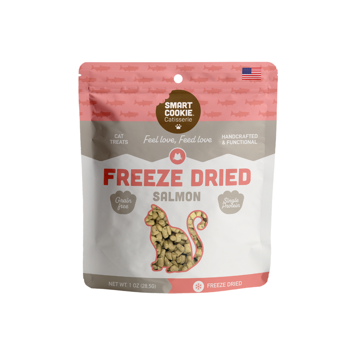 Smart Cookie Barkery Freeze Dried Salmon Bites Cat Treats, 1oz – White ...