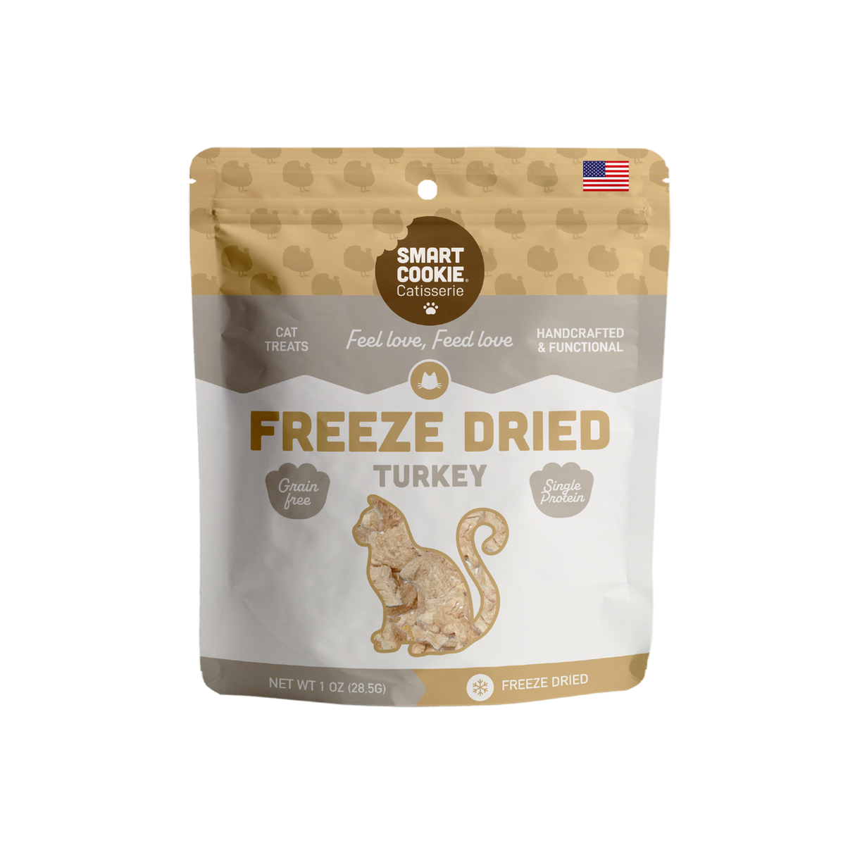Smart Cookie Barkery Freeze Dried Turkey Cat Treats, 1oz