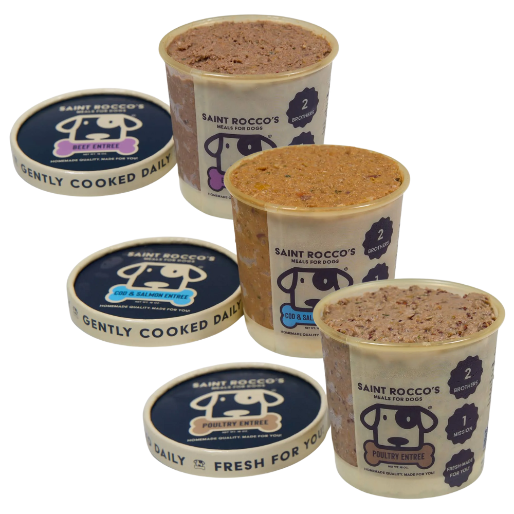 Saint Rocco's Gently Cooked Frozen Dog Food Entrees, 12/1lb