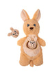 Growl Sidekicks Plush Dog Toy, Brown Kangaroo